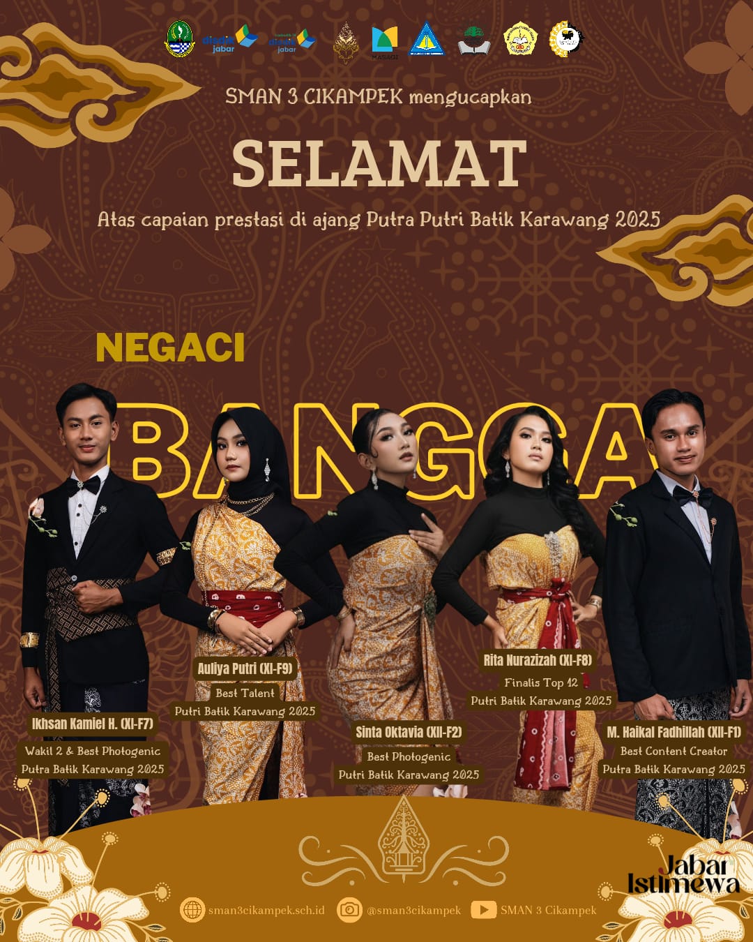 Prestasi Terbaru SMAN 3 CIKAMPEK di Ajang Putra Putri Batik Karawang 2025